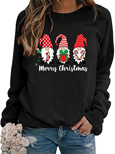 WIEIYM Weihnachtspullover Damen Damen Sweatshirt Langarmshirt...