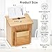 ZENFUN Wooden Suggestion Box with 50 Free Suggestion Cards, Natural Pinewood Ballot Comment Box Donation Box with Locking Hinged Lid for Countertop or Wall Mounted, 8.6