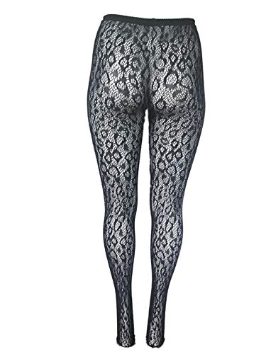 Wild Leopard Black Fishnet Tights by Yelete Queen Size4
