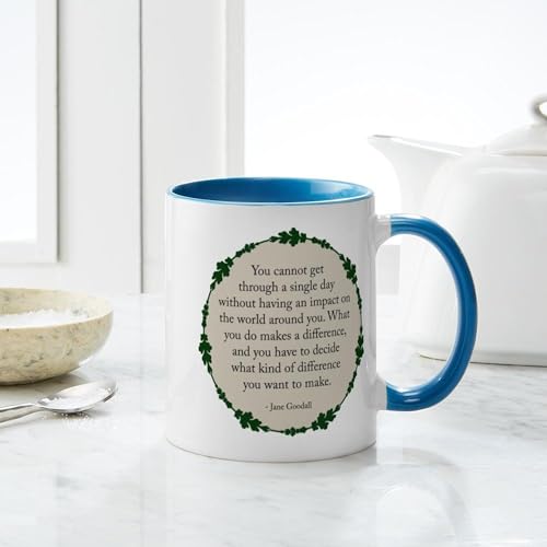 Taza de cerámica 11 oz CafePress Goodall miniatura 6
