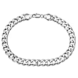 kelistom Gold-Fußkettchen für Damen und Herren, 7 mm breit, 14 Karat Gold/18 Karat Gold/Weißgold plattiert, Diamantschliff-Panzerkette, Knöchelarmbänder für Damen und Herren, 24 - 25,4 cm, 27,9 cm