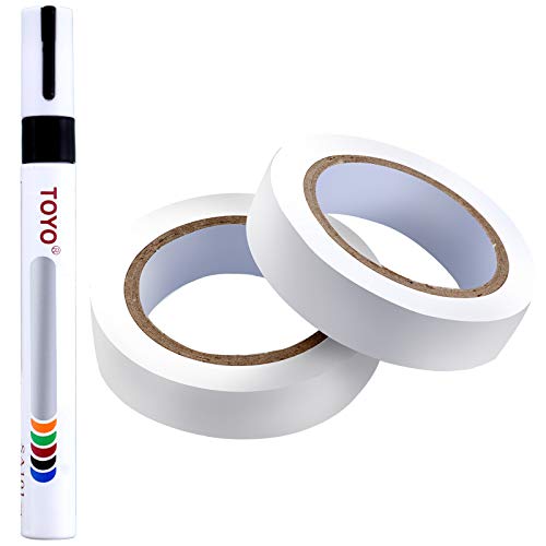 2 Pieces Mark Stamping Blank Stamp Straight Tape and Metal Marker Pens, Markers Designed for Use On Metal for Metal Stamping Projects and Helps Evenly Space Out Letters