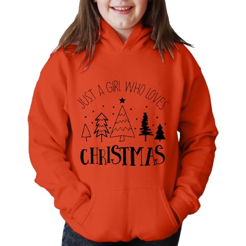 Christmas Outfit Long Sleeve Hoodie Sweatshirt for Kids