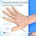 20 Pcs Gel Finger Protectors, Finger Caps Silicone Fingertips Protection, Reusable Soft High Elastic Fingertip Bandages for Relief Fingers Arthritis, Cracked , and Other Fingers Pain(Multi-Size)