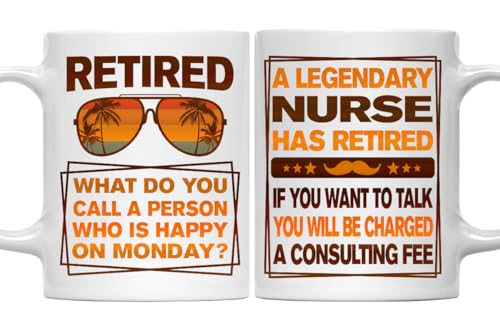 MONIZILUCKY Retired Nurse Coffee Mug, Legendary Nurse Gift