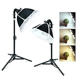 LINCO Lincostore Photography Photo Table Top Studio Softbox Lighting Kit 3 Color LED Bulb - 30 Seconds Adjustable Softbox Change to Storage Form AM273
