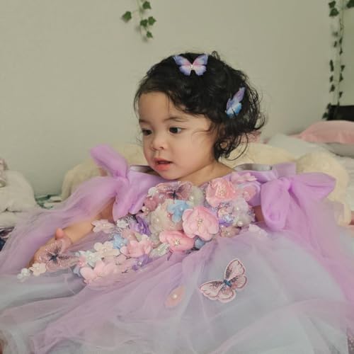 KLFFLGID Baby Girl Pageant Dress Sequins Princess Dress Toddler Birthday Embroidered Jacquard Dress up for Special Occasions3