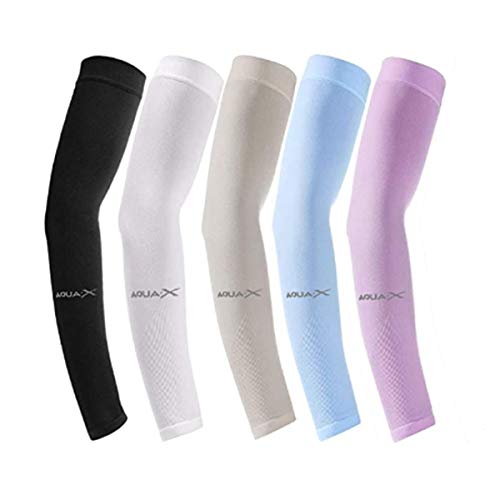 DBAILY Calentadores de Brazos, Manguitos de Ciclism 10 Pares Enfriamiento Brazos Elásticos para Manguitos Ciclismo Correr Protección Baloncesto Golf y Fútbol