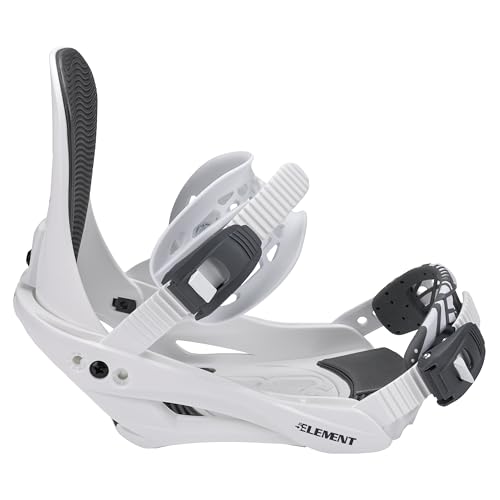 5th Element Summit Stealth Adult Snowboard Bindings for Men-Designed for New or Replacement Snowboards. Universal bindings disc and Hardware for Beginner to Intermediate (White/Gray, Large/X-Large) by 5th Element - Image 4