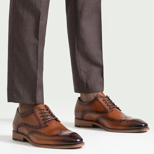 Image of Jousen Mens Dress Shoes Leather Oxford Classic Shoes Formal Business Dress Shoes for Men