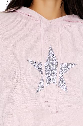 Forever 21 Women's Hooded Glitter Star Sweater3