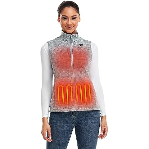 ORORO Women's Heated Fleece Gilet with Power Bank Cover