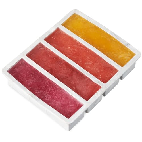 Host Ice Cube Tray, Makes Four 5-Inch Long Cubes, Durable Silicone Trays with Easy Release Design, Perfect for Water Bottles and Highball Glasses, Home Bar Accessories, Set of 1, Marble by Host - Image 7