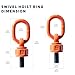 Kivomot Heavy Duty M16 G80 Swivel Hoist Ring - 360° Rotation, 1.5 Ton Capacity, High Strength Alloy Steel, Industrial Lifting Hook - 2 Pack