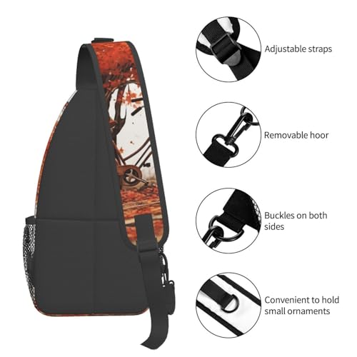 Bolso tipo Sling unisex negro para viaje y senderismo miniatura 4