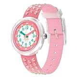 Flik Flak Reloj de cuarzo para niña, color verde, de origen biológico, impermeable, color melón brillante