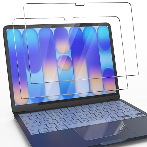 Image of (3 in 1) Orzero Screen Protector Compatible for MacBook Neo 13-inch, 2 Pack 9H Tempered Glass Screen Protector with 1 Pack Soft PET Trackpad Protector High Definition Anti-Fingerprint [EZ Install] Anti-Scratch Bubble-Free