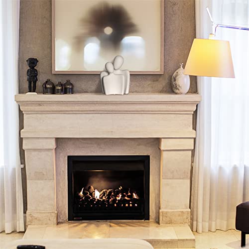 Wanchiy Modern Home Decor Lover Statues- 10'' Porcelain Sculptures For Shelf And Table Decor, Affectionate Couple Art Ceramic Sculpture- Romantic Figurine For Home, Bedroom, Livingroom, Office Decor #TOP7