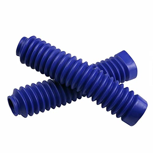 2x Blue Motorcycles Rubber Front Fork Cover Gator Boot For Yamaha Suzuki
