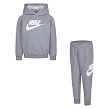  Nike Kinderanzug Club Fleece Grau Größe 4-5 A Code 86L135-042, grau / weiß, 4-5 Jahre