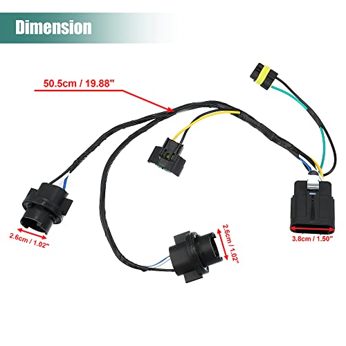 Motoforti 2Set Headlight Wiring Harness for Chevrolet Silverado 1500 2500HD 3500HD 2007-2013 for GMC Sierra 25962806 Headlight Socket Lamp Wire Harness - Thumbnail 3