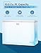 BLACK+DECKER 10 Cu. Ft. Chest Freezer, Deep Freezer with Top Opening, Freezer Chest with Removable Storage Basket, Mechanical Temperature Control, Manual Defrost, R600a Refrigerant, BCF1000E, White