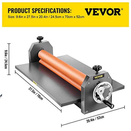 Vevor 25 Inch Manual Cold Roll Laminator 1.18" Thickness Foldable Roll Laminating Machine Vinyl Photo Film Mounting Laminator For Commercial Professional Uses (25"Max Film Width) #TOP6
