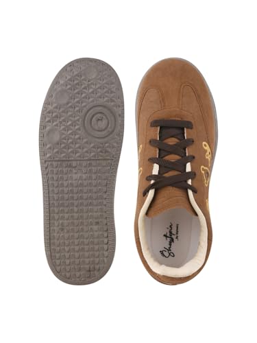 Image of Shoetopia Women's Casual Sneakers | Lace-Up Low-Top Shoes with Cushioned Sole | Trendy Daily Footwear Walking Shoes