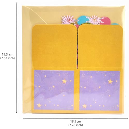 ENJOYPRO Happy Birthday Pop Up Card, Handmade Birthday Greeting Card With Envelope, 3D Gift Box Celebration Card for Women, Men, Kids, Adults, Mom, Dad, Daughter, Son, Sister, Brother, Wife, Husband, Friend (3D Happy Birthday Gift Box, Pack of 1) — view 5