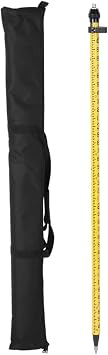 MOETER Aluminum GPS Pole with Snap-Lock 2.0M Telescopic Survey Rod with 5/8 Adapter, 20-Minute Bubble Level, and Carry Bag for Land Surveying & Engineering