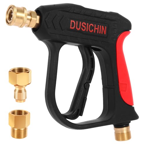 DUSICHIN DUS-022 Short Wand High Pressure Washer Gun 3000 PSI for Pressure Power Washers Black
