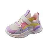 Generisch Mädchen Mesh Sportschuhe 4 Jahreszeiten Atmungsaktiv Flach Plateau rutschfest Bequem Schnürung Klett Unifarben Kinder Abriebfest Schule Freizeit Sneakers