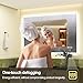 SBAGNO 32''x24'' LED Bathroom Mirror with Lights, Bathroom Vanity Wall Mirror with Bluetooth, Anti-Fog, Stepless Dimmable, 3 Colors, Tempered Glass Lighted Vanity Smart Mirror for Bathroom