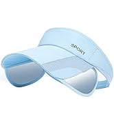 Sun Visors for Women Adjustable Retractable Wide Brim Beach Hat Golf Visor UV Protection Sun Hat ...