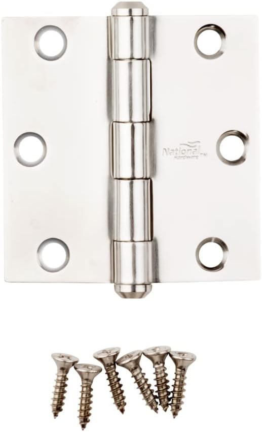 National Hardware V514 Residential Hinge, 3-1/2-Inch, Stainless Steel