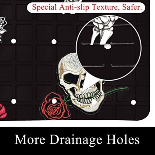 Tapis de douche antidérapant avec ventouses et drainage efficace