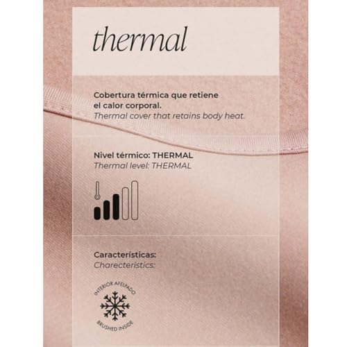 YSABEL MORA - Camiseta Térmica Cuello Alto Manga Larga para Invierno, Ropa Interior Aislante, Ideal para Actividades al Aire Libre, Confort y Calidez, Serie Premium