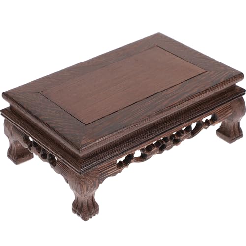 Pot de fleur plastique marron : base de rangement et support stable rétro TIDTALEO - 2