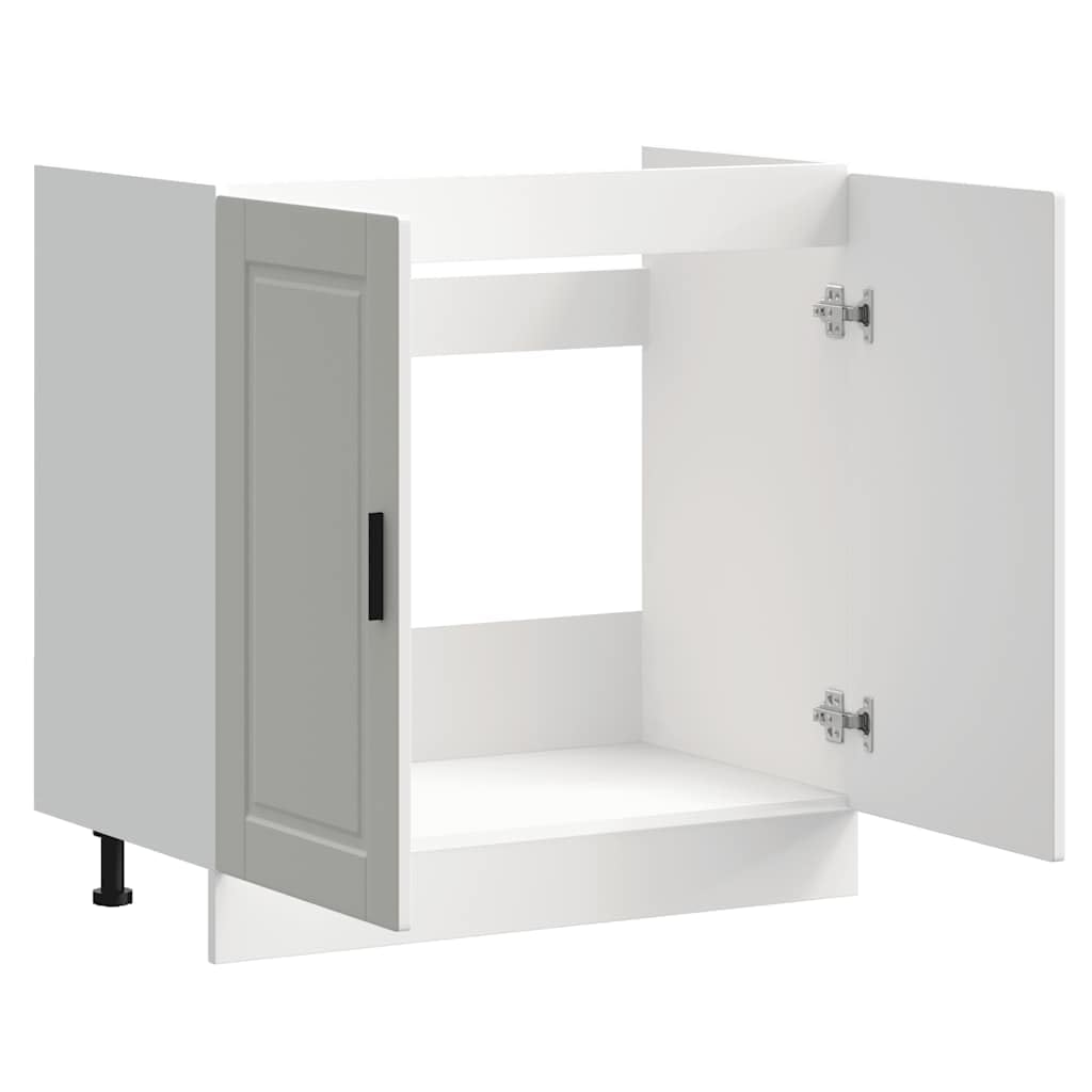 vidaXL Meuble Bas pour évier Porto Blanc 80x46x81,5 cm Bois ingénierie