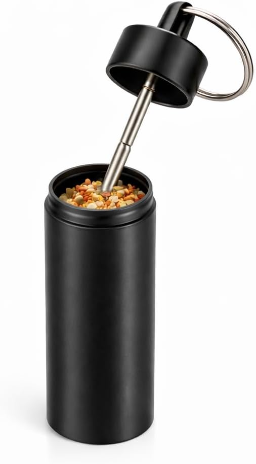 Superfine Kitchen Seasoning Holder | Compact Spice Metal Container Bottle | Coarse to Fine Salt Pepper Jar - Black Aluminum Seasoning Canister for Cooking & Dining image 3
