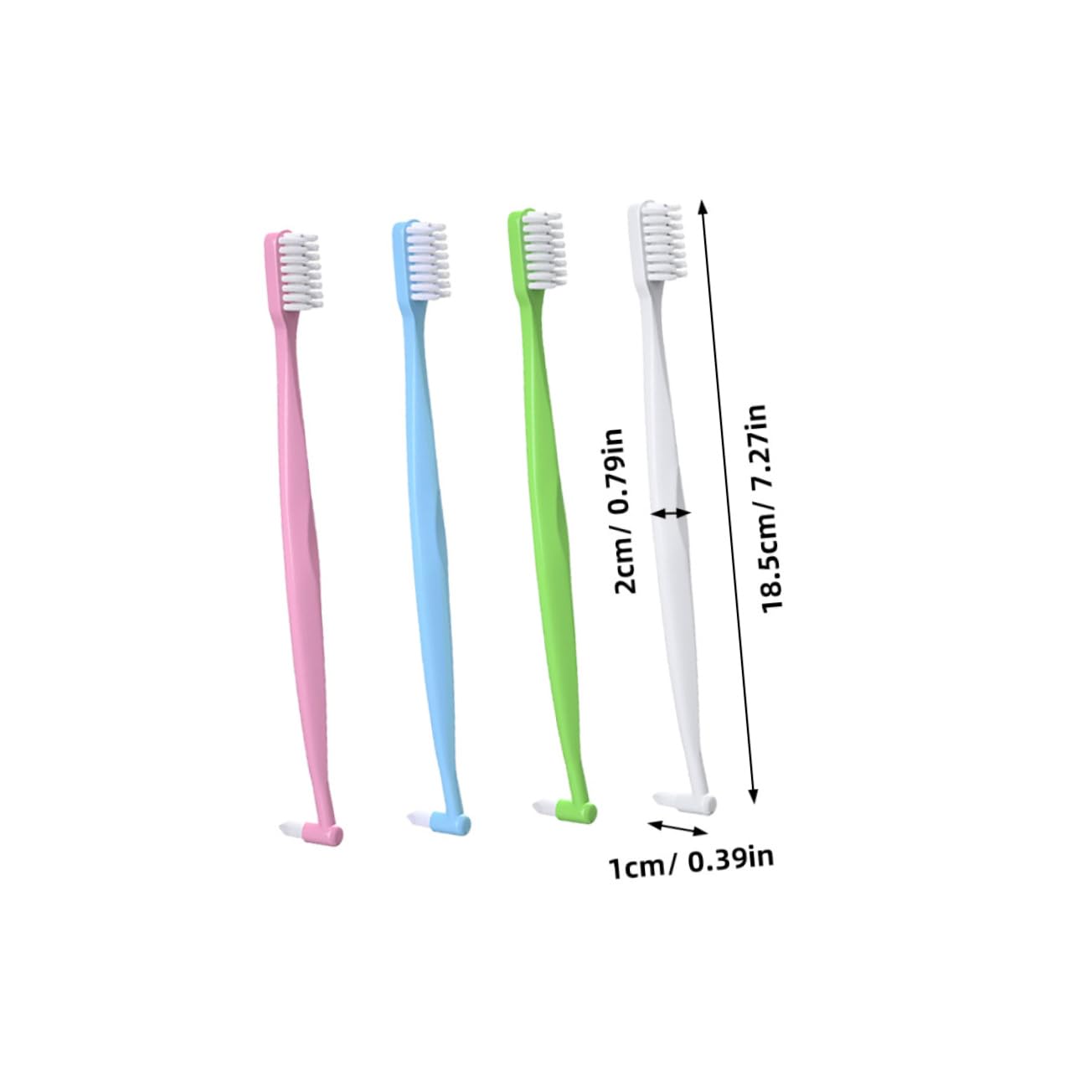 12pezzi Spazzolini Ergonomici Per Interdentale Resistente Braces e Spazi Difficili Colori Variati Blu Rosa