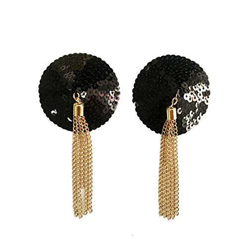 Leomoste LESH-19080330E-02 Shiny Sequin Lingerie Breast Bra Stickers Nipple Covers cover