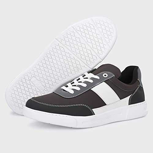 Image of Centrino Canvas Shoes for Men Sneakers | Casual Shoes for Man Stylish | Lightweight Lace-Up Design with Cushioned Insole | Breathable Comfortable Walking Shoes | Anti-Skid Sole | Mens Sneaker Shoes (3211)