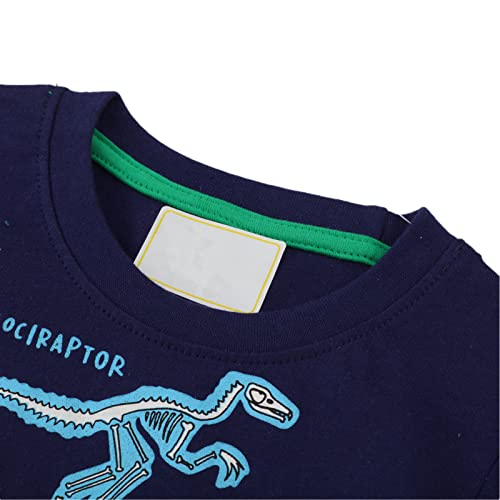Julymens Boys' Kids Novelty Luminous Short Sleeve T-Shirts Cotton Cartoon Tops For 3-4 Years Cl029 5T Dinosaur thumb #3