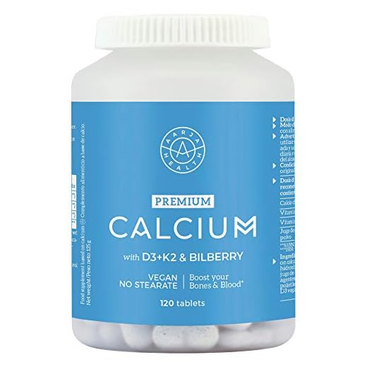 Aquamin Calcio + Vitamina D3 & K2 - Mas absorción y Eficacia - 120 pastillas - Aarja Health - Calidad Nórdica - Fortalece los Huesos - sin Gluten y Lactosa, Vegano