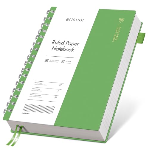 EMSHOI Lined Spiral Journal Notebook, 300 Pages, A5 Size (5.7'' x 8.2'')