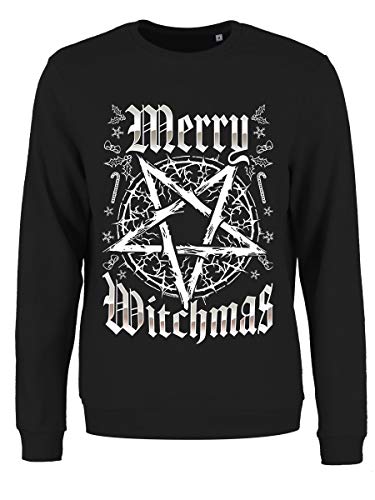 Image of Grindstore Women's Merry Witchmas Christmas Jumper Sweater Black