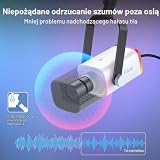 FIFINE Zestaw mikrofonu podcastowego AM8, mikrofon gamingowy z ramieniem wysięgnika kompatybilnym z PC/komputerem/mikserem XLR, zestaw mikrofonów do wokalu, streamingu, nagrań, voice over – AM8TW