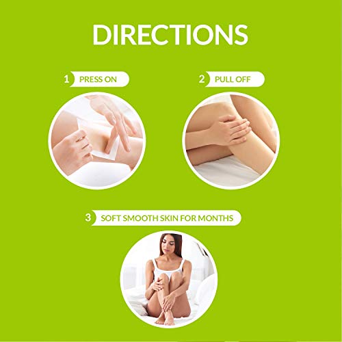 Moom Waxing Strips With Natural Hair Removal Wax With Chamomile & Lavender With Finishing Oil With Cucumber & Jojoba – Perfect For Legs & Body (10 Pre-Waxed Strips, Double-Sided - 20 Count) 5 Pack #TOP7