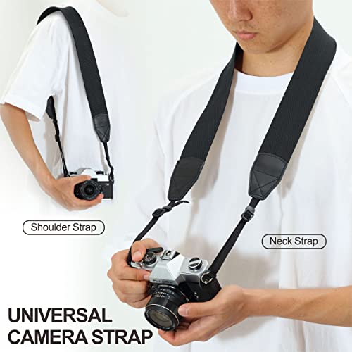 Image of Padwa Lifestyle Camera Strap with Quick Release Buckles - 2 inch Wide Pure Cotton Woven Camera Straps Adjustable